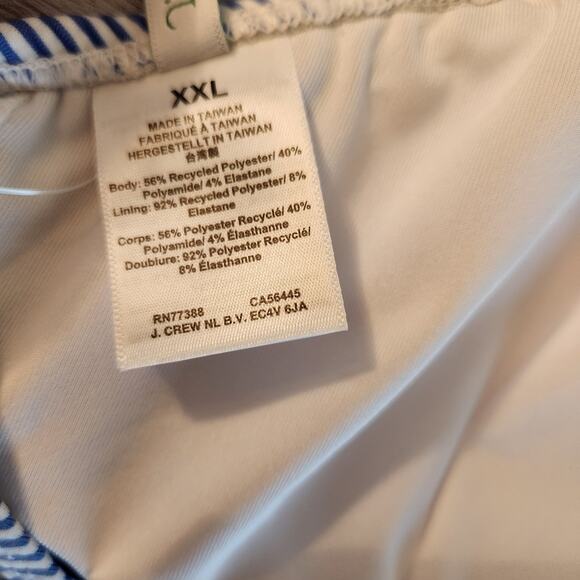 J. Crew French Halter Neck Bikini Top in Seersucker Blue XXL - Picture 5 of 8